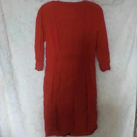 Maeve Anthropologie Orange Anaheim Corduroy Dress Size 6 - Picture 4 of 7